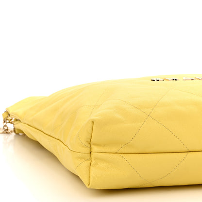 Chanel Shiny Caviar Quilted Chanel 22 Yellow 10 of 11