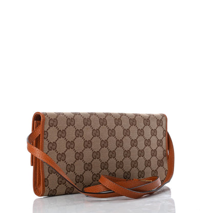 Gucci Monogram Bamboo Bar Clutch Brown 3 of 5