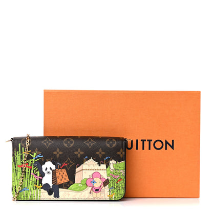 Louis Vuitton Monogram 2021 Christmas Animation China Wall Pochette Felicie Chain Wallet Myosotis Blue 12 of 12