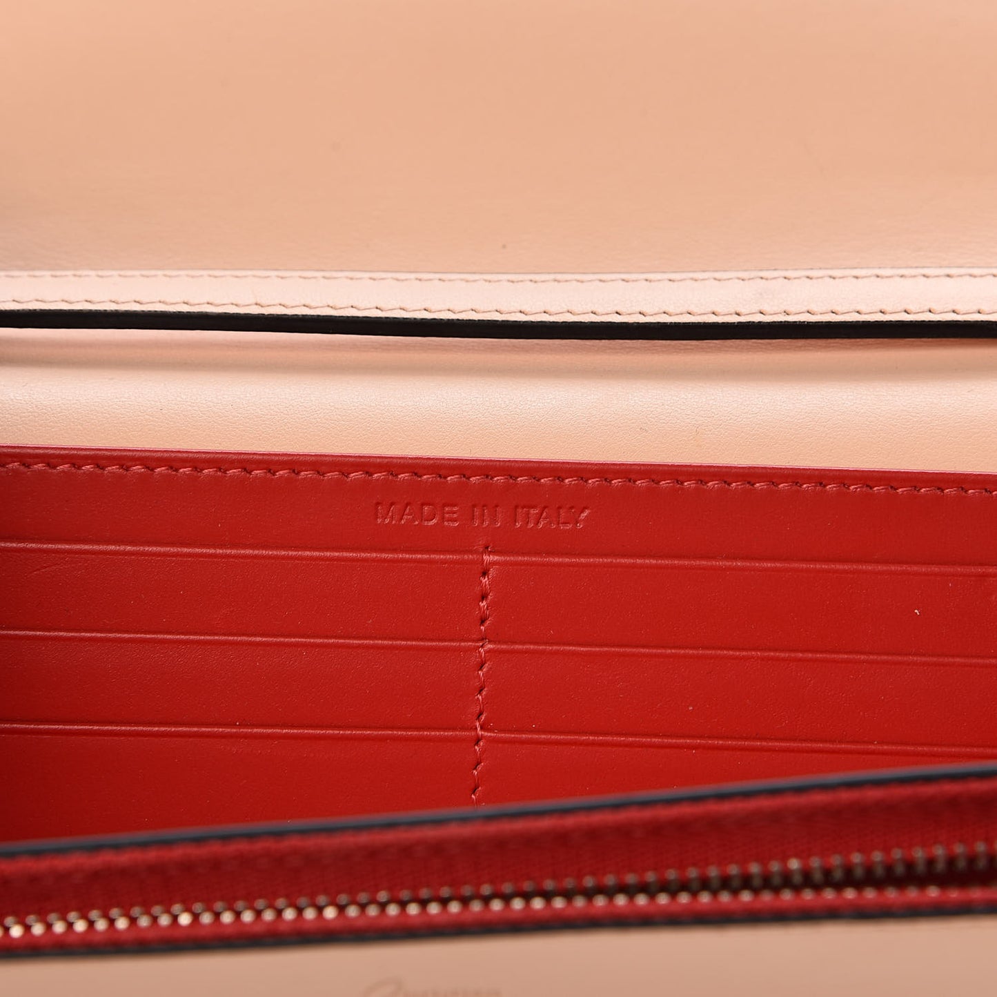 Calfskin Macaron Spiked Flap Wallet Beige