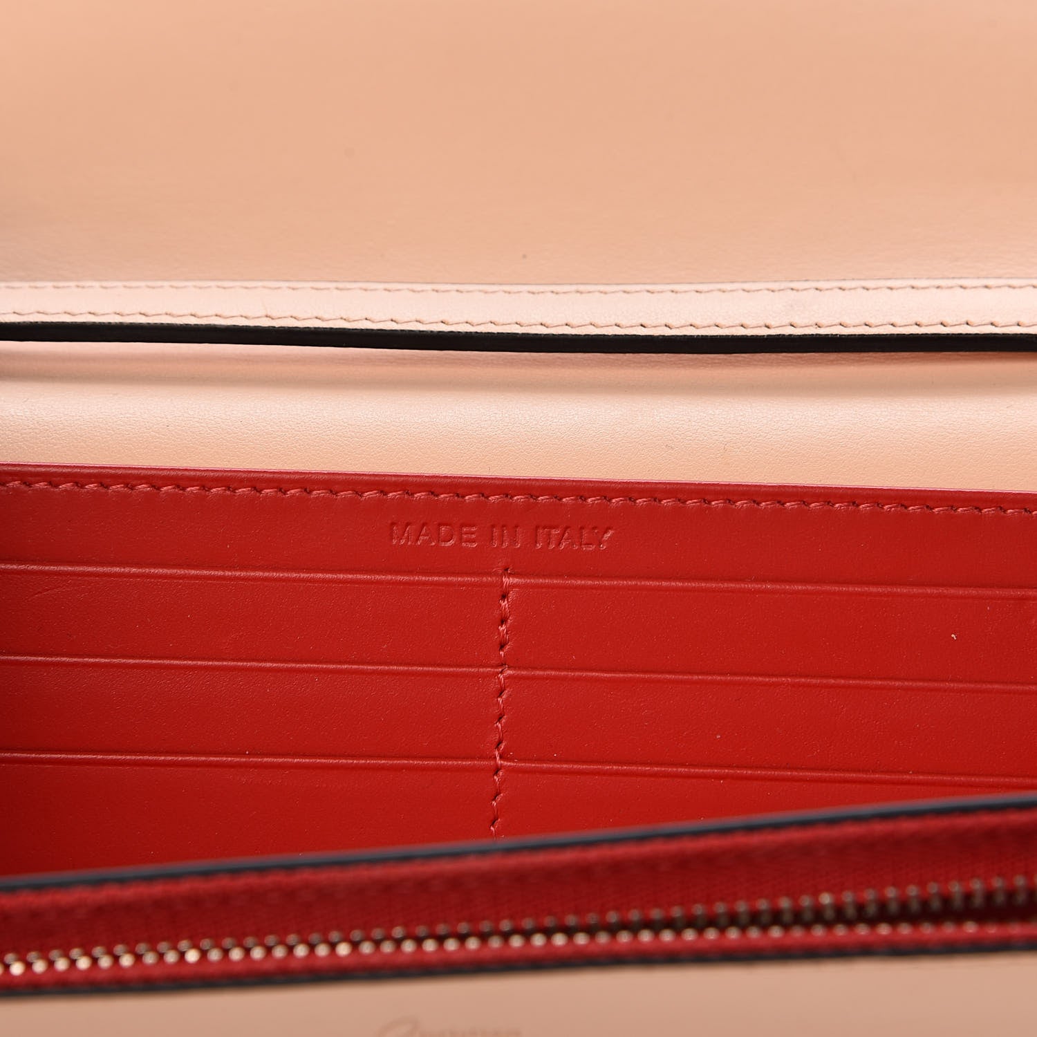 Christian Louboutin Calfskin Macaron Spiked Flap Wallet Beige 7 of 8