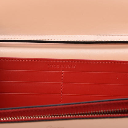 Christian Louboutin Calfskin Macaron Spiked Flap Wallet Beige 7 of 8