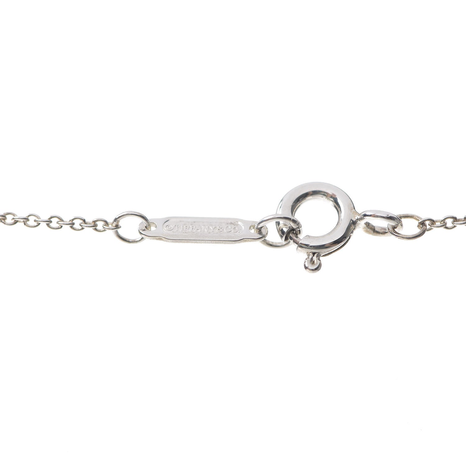 Tiffany Sterling Silver Oval Key Pendant Necklace 5 of 6