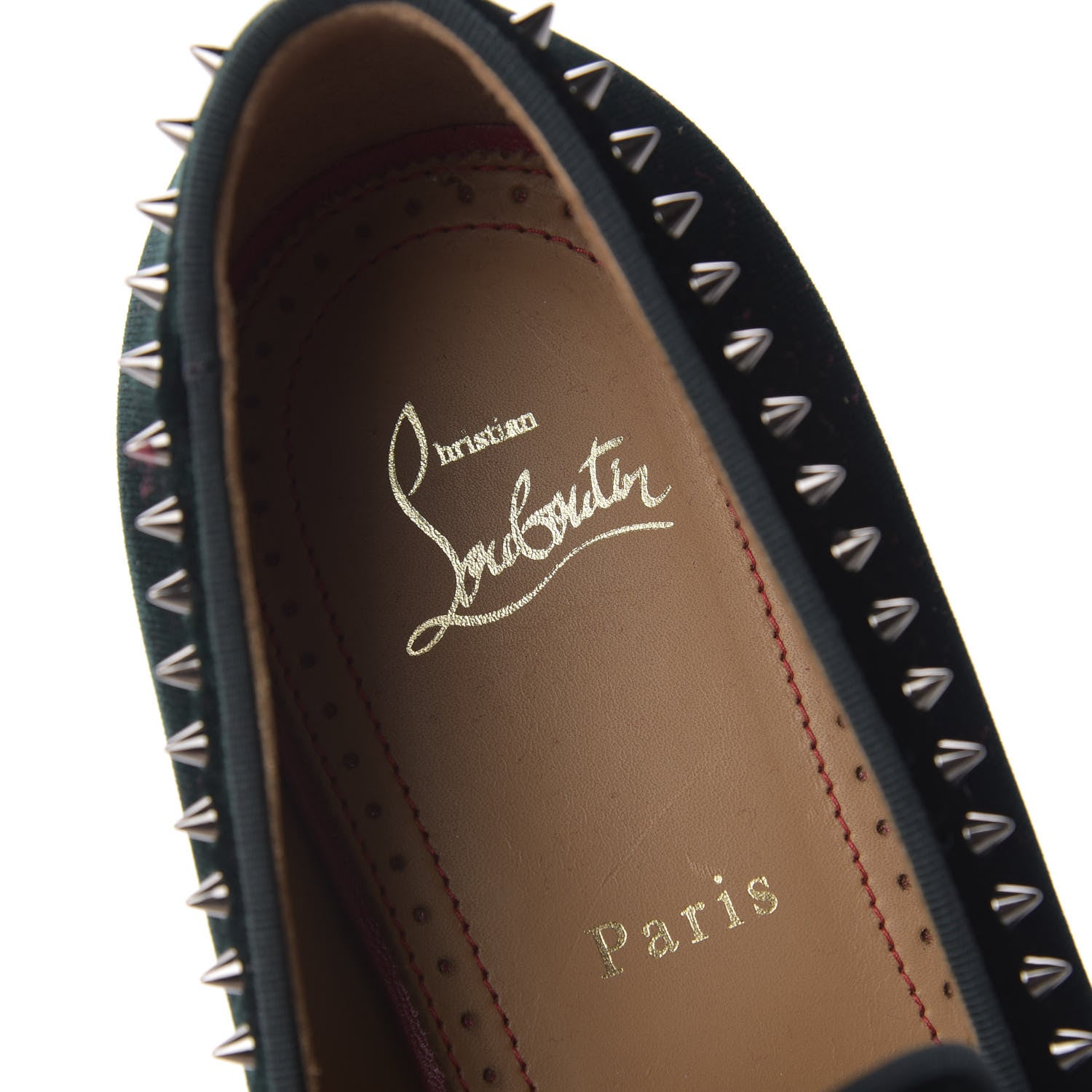 Christian Louboutin Velvet Mens Dandeton Flat Loafers 41 Vosges Dark Gunmetal 7 of 8
