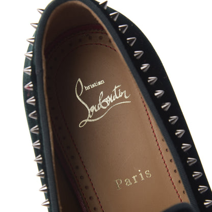 Christian Louboutin Velvet Mens Dandeton Flat Loafers 41 Vosges Dark Gunmetal 7 of 8