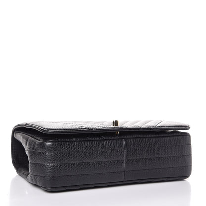 Chanel Metallic Calfskin Chevron Quilted Small Statement Flap Black 4 of 9