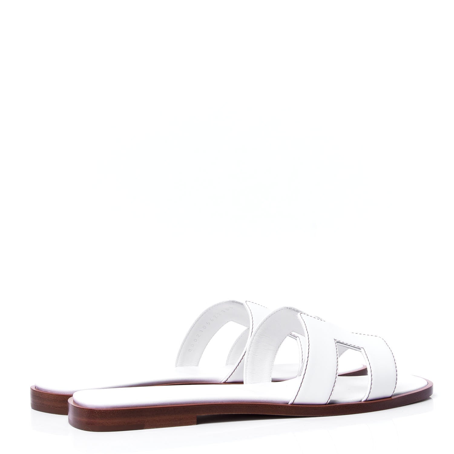 Hermes Box Calfskin Oran Sandals 36.5 White 3 of 6