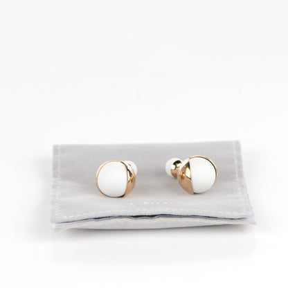 Christian Dior Mise En Dior Tribal Earrings Gold White 3 of 4