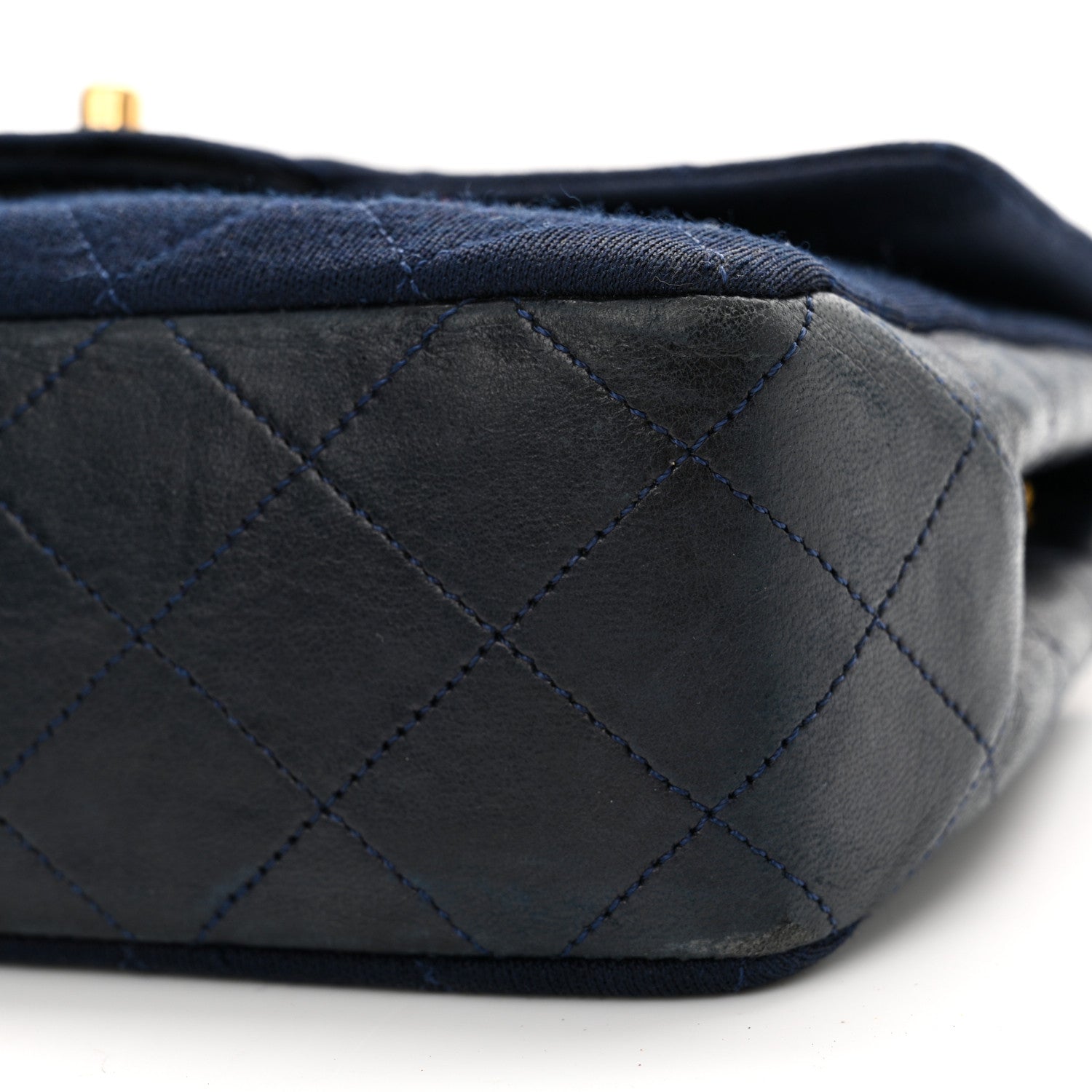 Chanel Jersey Lambskin Quilted Mini Square Flap Navy 11 of 16