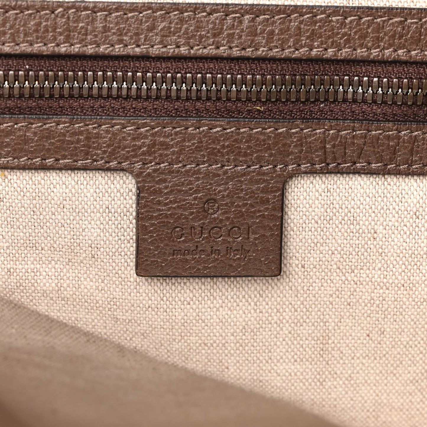 GG Supreme Monogram Web Ophidia Half Moon Hobo Brown