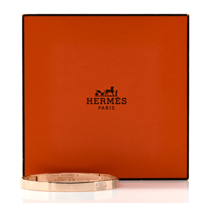 Hermes 18K Rose Gold Diamond PM H D'Ancre Bracelet ST 4 of 4