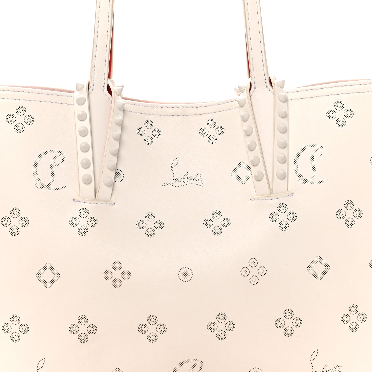 Christian Louboutin Calfskin Loubinthesky Mini East West Cabata Tote White 8 of 10