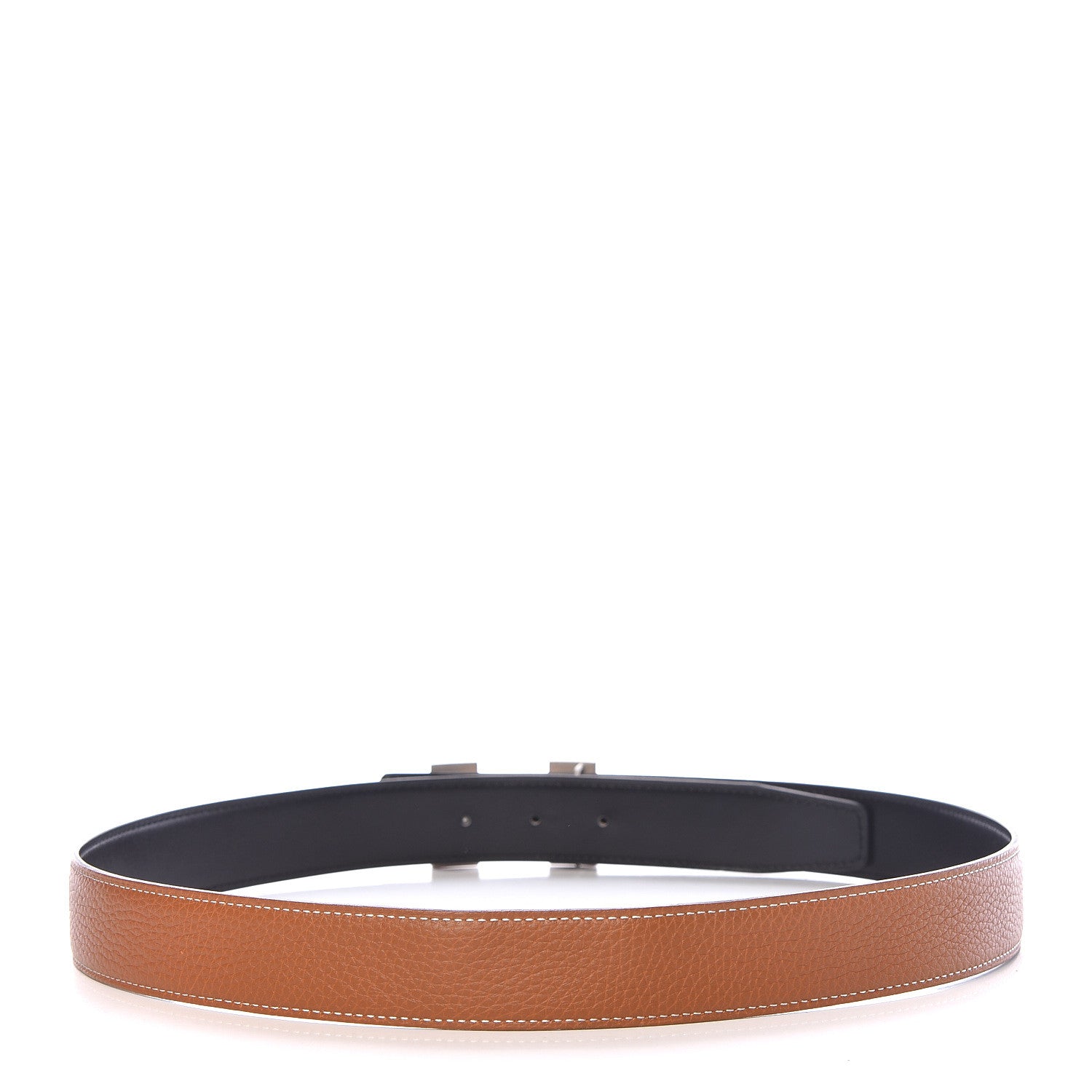Hermes Box Togo 32mm H Belt 90 Black Gold 3 of 9