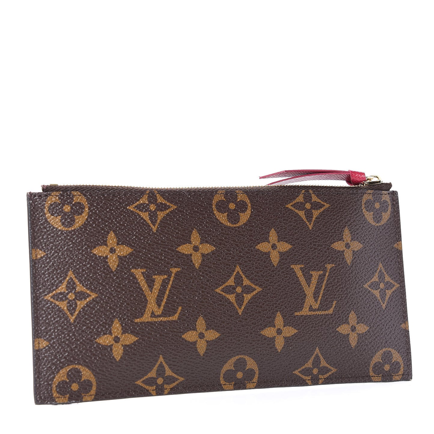 Monogram Felicie Chain Wallet Zippered Insert Fuchsia