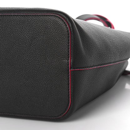 Louis Vuitton Calfskin Lockme Bucket Black 7 of 9