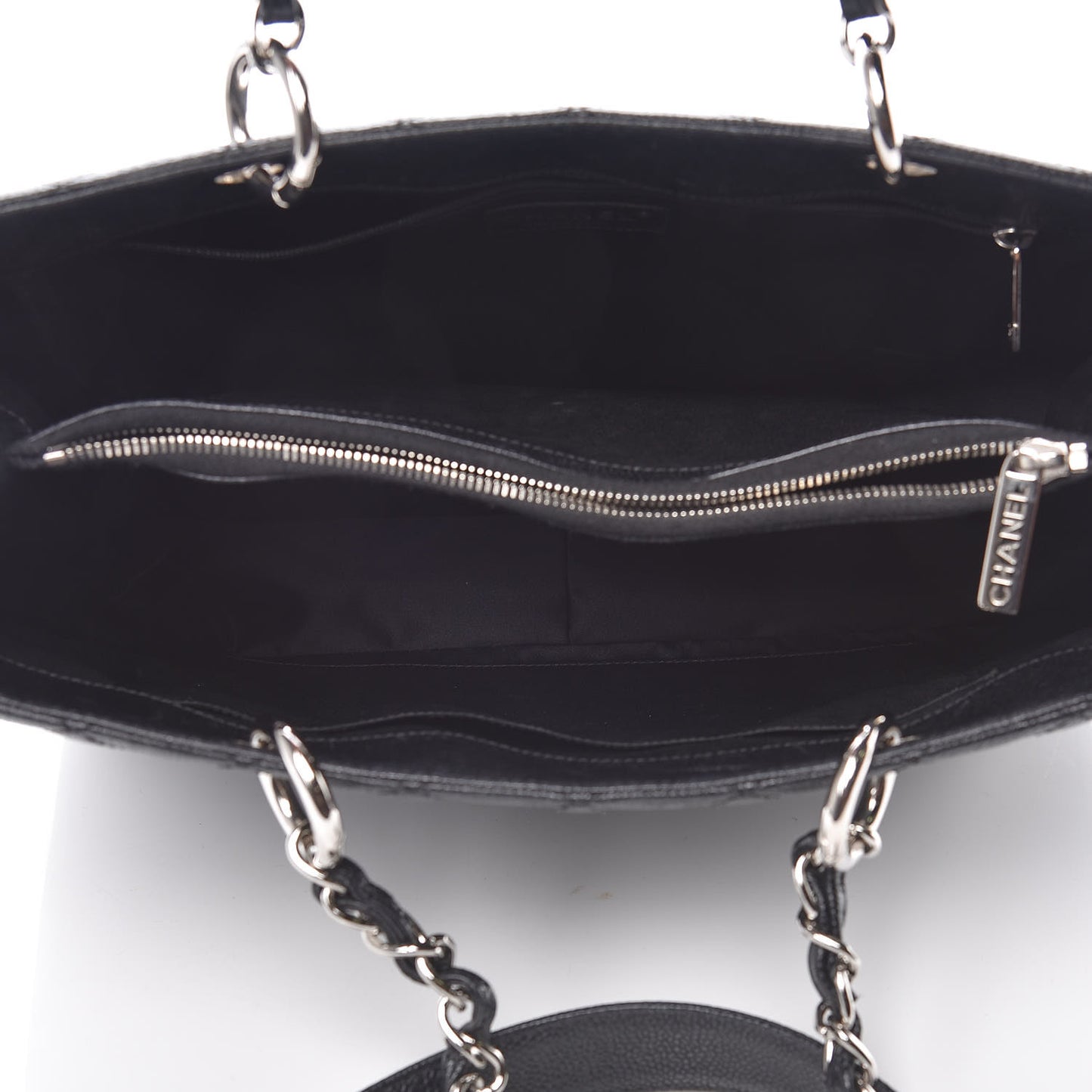 Caviar Quilted Grand Shopping Tote GST Black