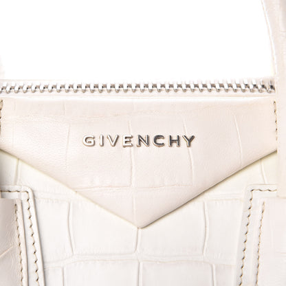 Givenchy Calfskin Crocodile Embossed Small Antigona White 8 of 26