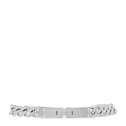 Hermes Sterling Silver TPM Kelly Gourmette Bracelet LG 1 of 5