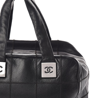 Chanel Caviar Square Stitched Bowler Black 10 of 10