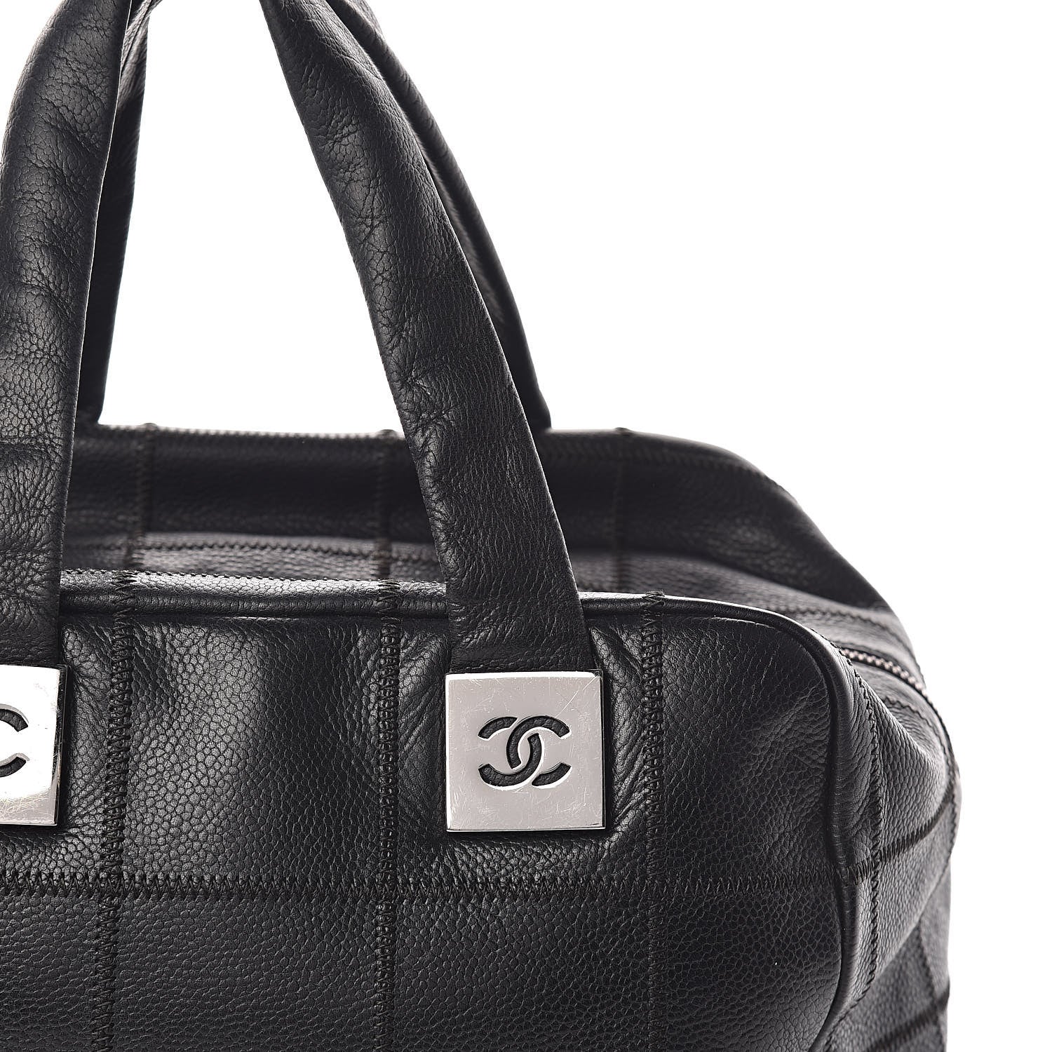 Chanel Caviar Square Stitched Bowler Black 10 of 10