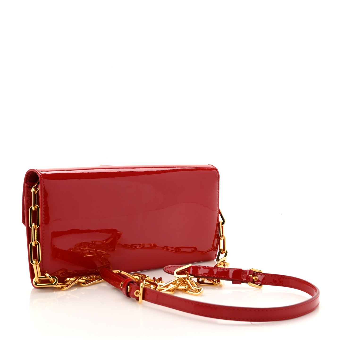 Vernice Madras Wallet On Chain Rosso