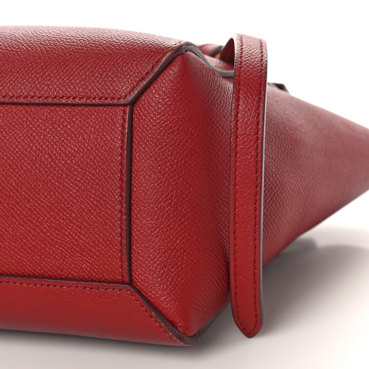 Grained Calfskin Nano Belt Bag Ruby