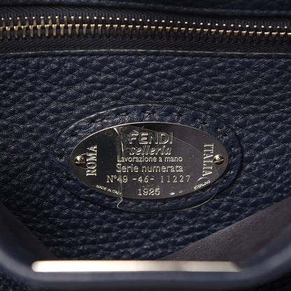 Fendi Cuoio Romano Selleria Medium Peekaboo Iconic Satchel Blue Notte 6 of 11