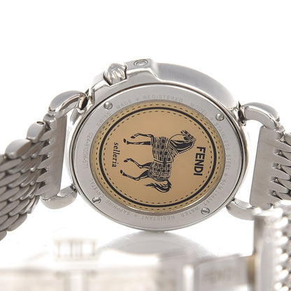 Fendi Stainless Steel Mother of Pearl 37mm 8100M Selleria Quartz Watch Silver 4 of 8