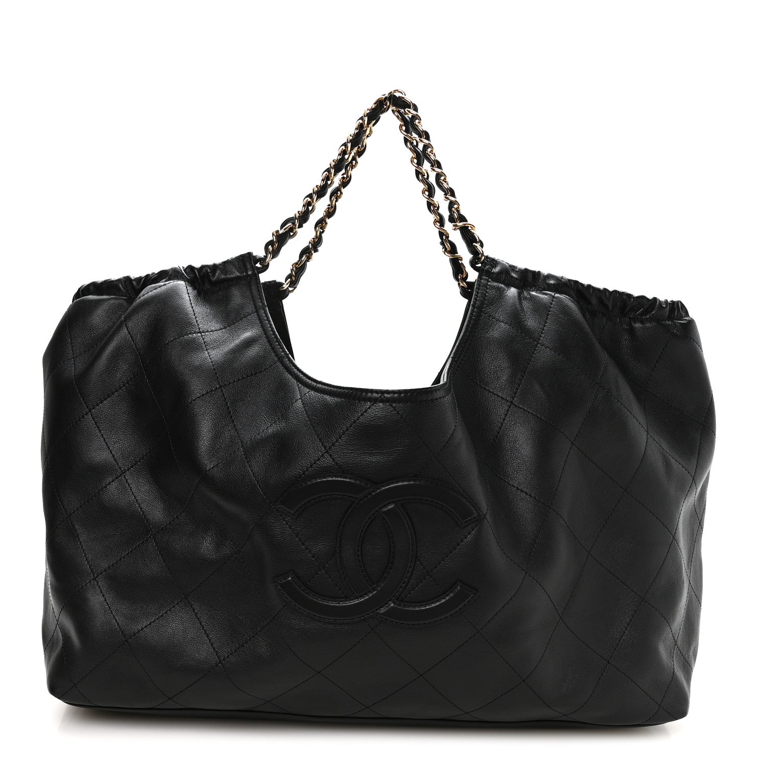 Chanel Lambskin Quilted Neo Cabas Shopping Tote Black 1 of 11