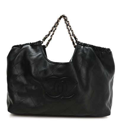 Chanel Lambskin Quilted Neo Cabas Shopping Tote Black 1 of 11