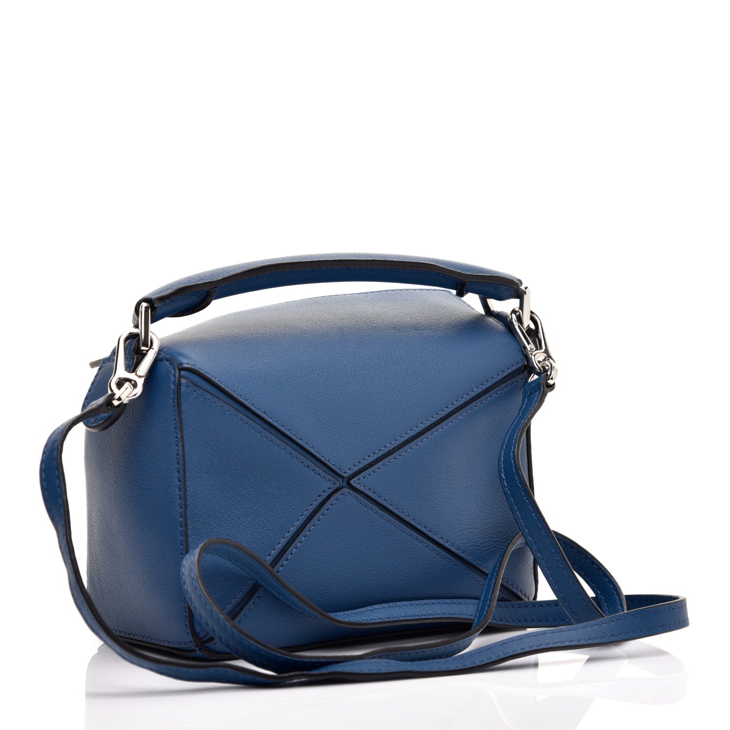Loewe Calfskin Mini Puzzle Bag Blue 3 of 11