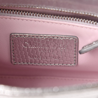 Christian Dior Metallic Lizard Mini Lady Dior Silver 8 of 13
