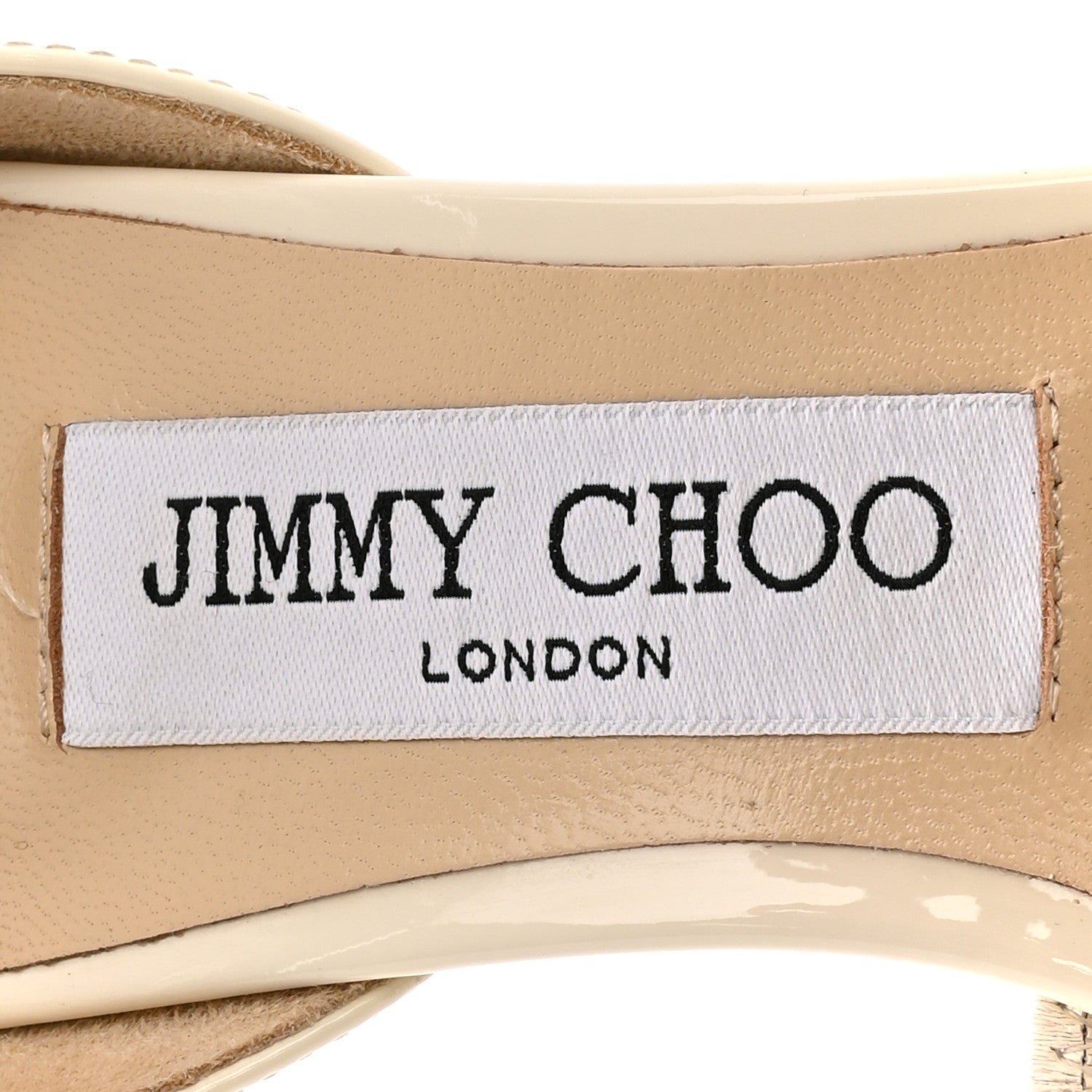 Jimmy Choo Patent Pearl Embellished Aurelie 65 Pumps 37 Latte