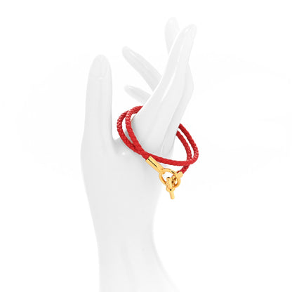 Hermes Swift Double Tour Glenan Bracelet T2 Rouge Tomate 2 of 5