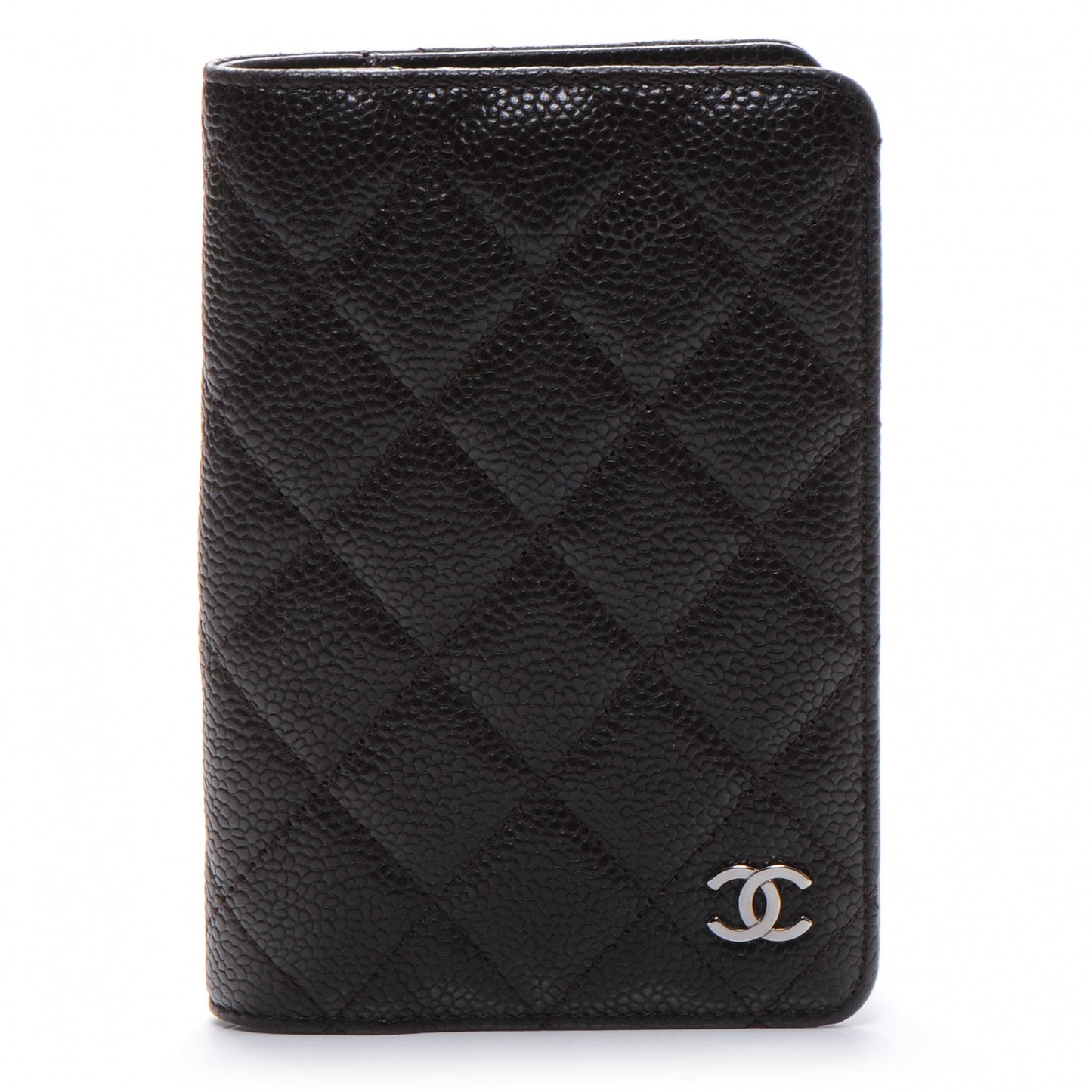 Caviar Quilted CC Agenda Cover Brown