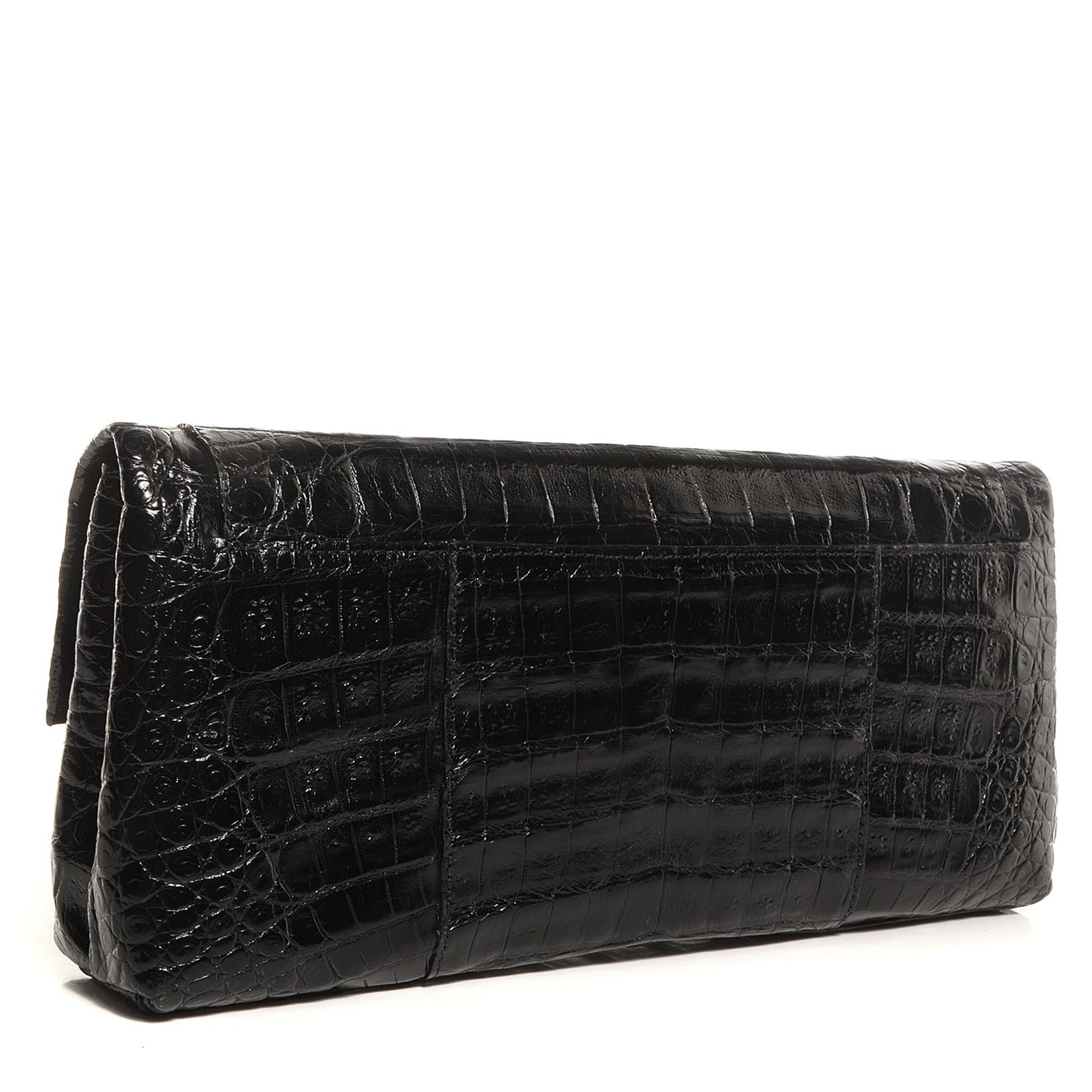 Crocodile Clutch Black
