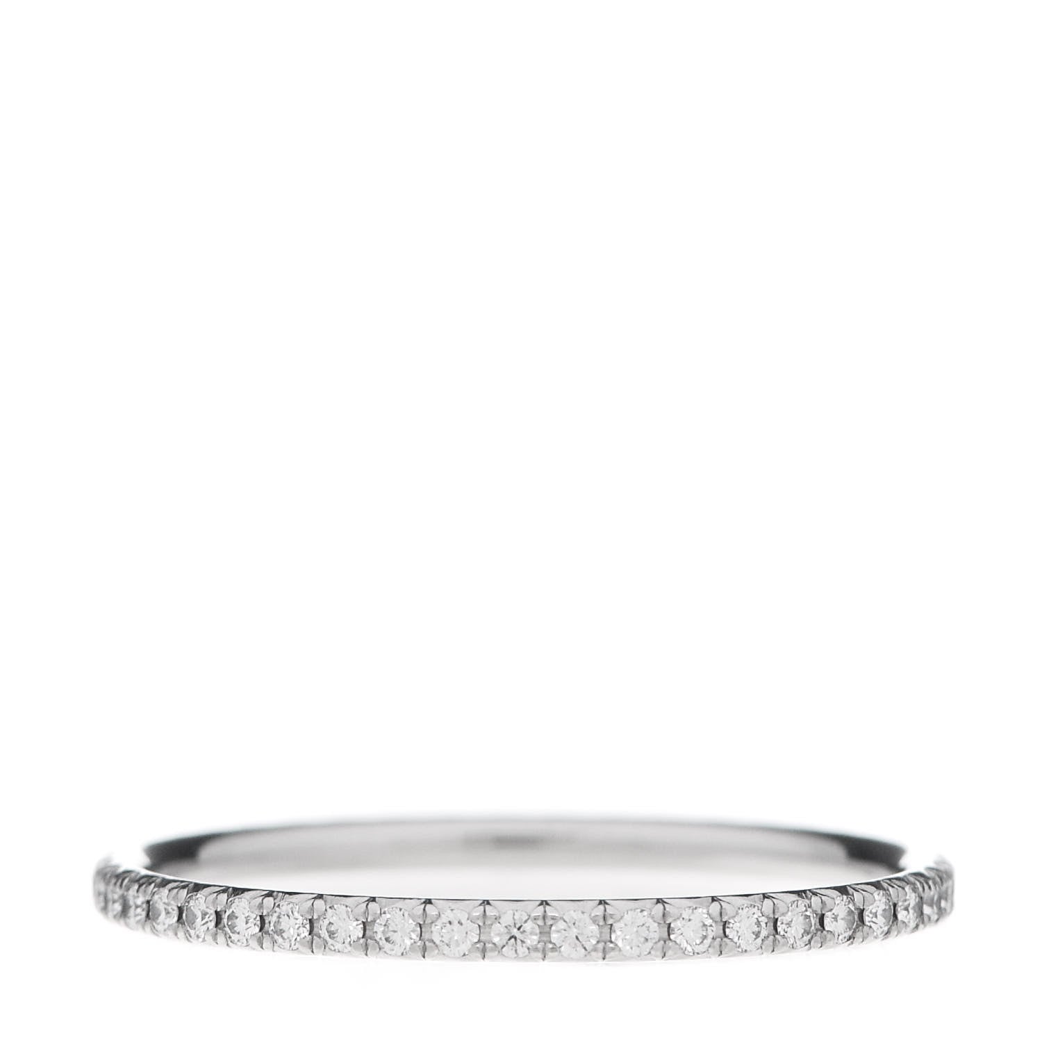 Tiffany Platinum Diamond .36ctw Soleste Eternity Band Ring 56 7.5 3 of 6