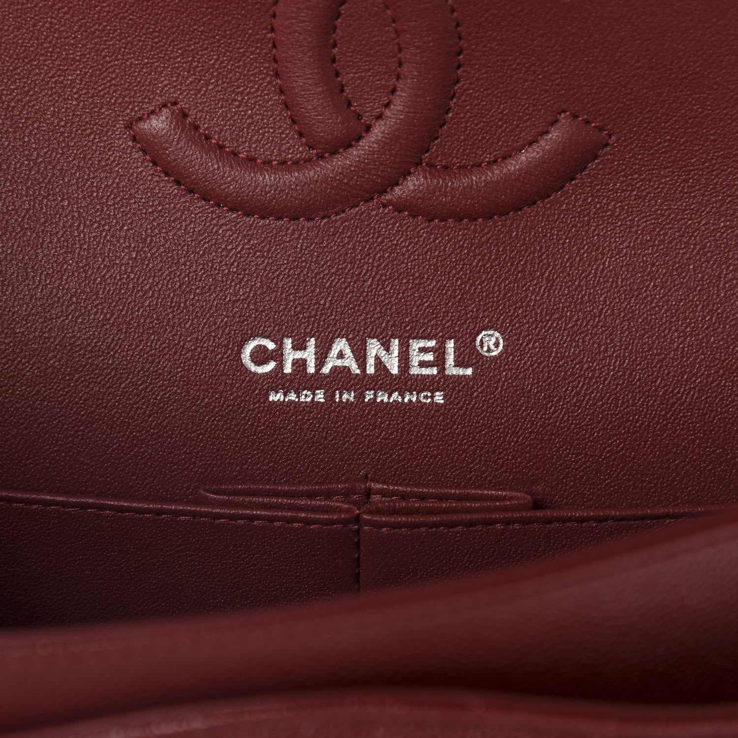 Chanel Caviar Quilted Medium Double Flap Dark Red 8 of 11
