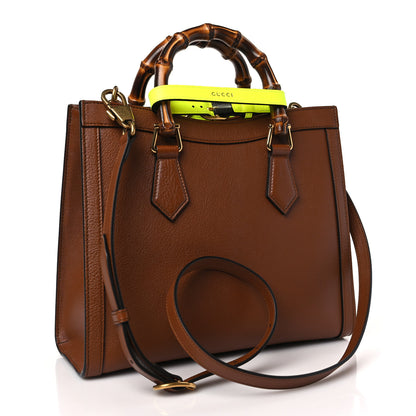 Gucci Wonka Grain Calfskin Small Diana Tote Bag Cuir Yellow Fluo 3 of 9