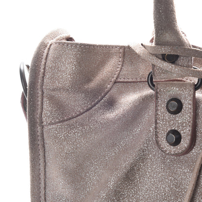 Balenciaga Metallic Craquele Calfskin Classic Hardware City Bois de Rose 20 of 33