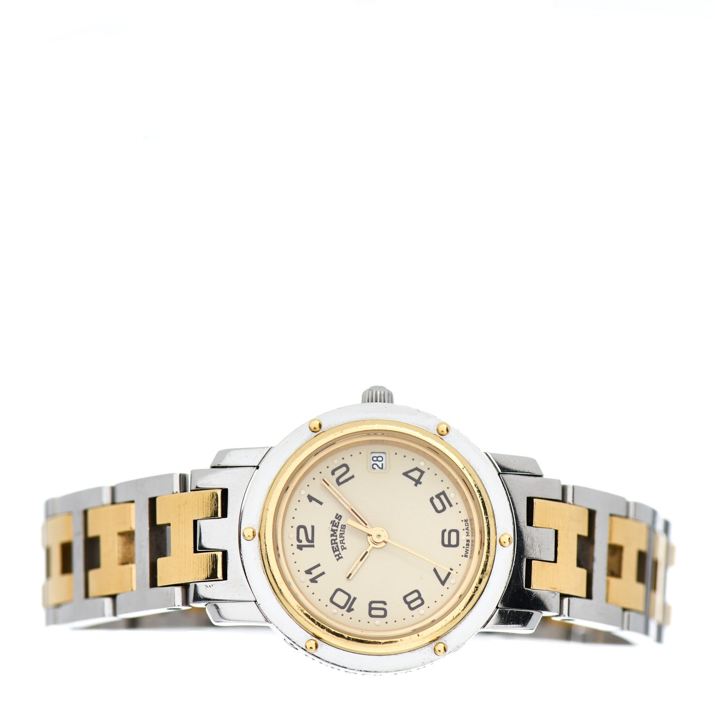 Stainless Steel 24mm Clipper Quartz Watch Gold