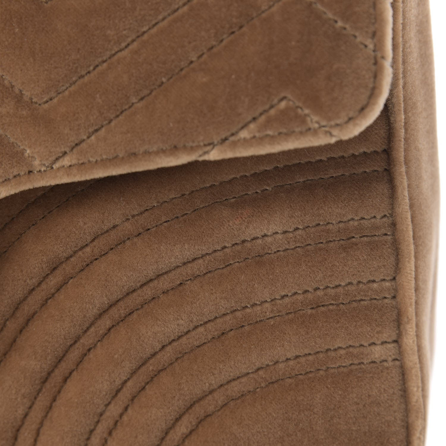 Gucci Velvet Matelasse Medium GG Marmont Shoulder Bag Taupe 13 of 13