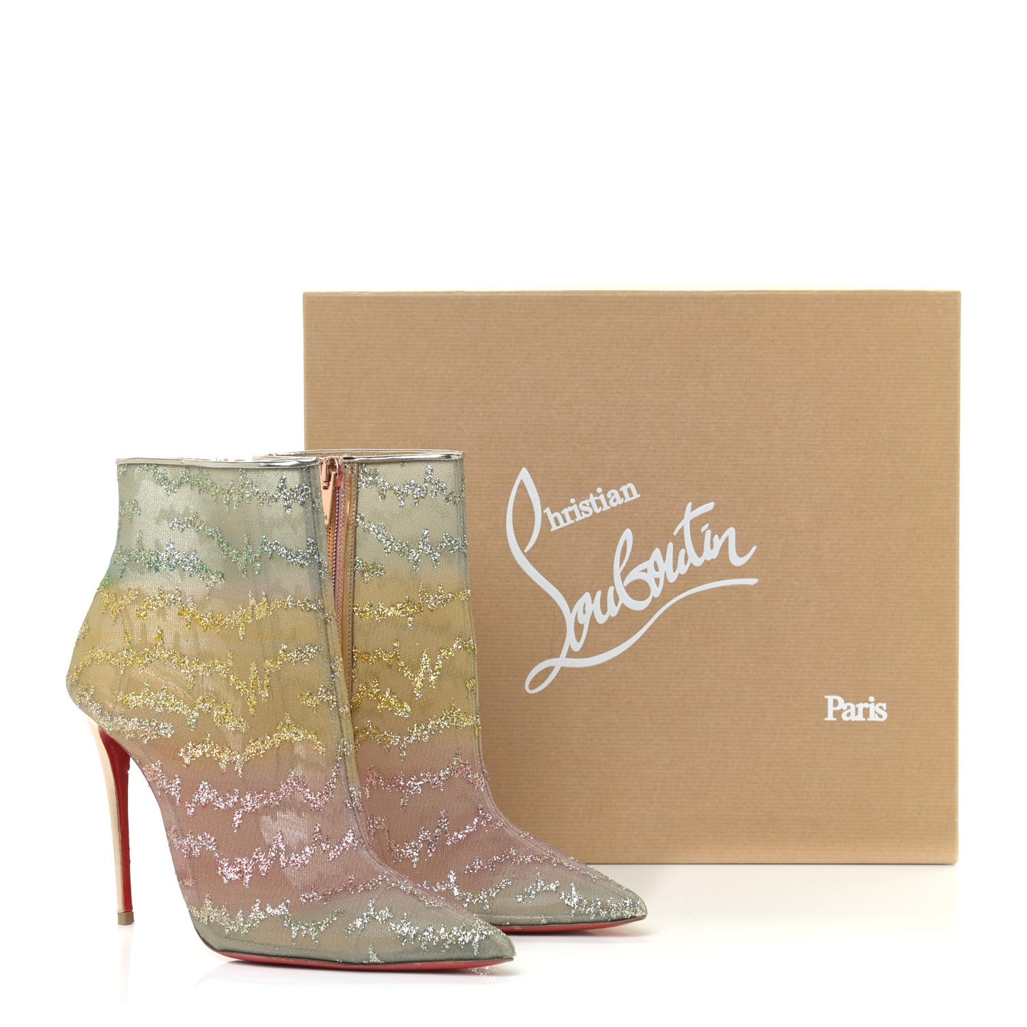 Rete Tulle Nancy Bootie 100 Ankle Boots 38.5 Multicolor Blush