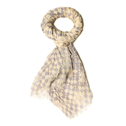 Louis Vuitton Cashmere Silk Damier Azur Stole 1 of 6