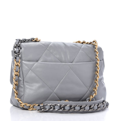 Chanel Lambskin Quilted Medium Chanel 19 Flap Grey 3 of 10