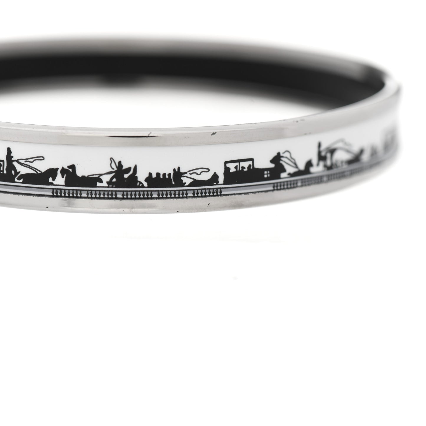Enamel Printed Carriage Narrow Bracelet 65
