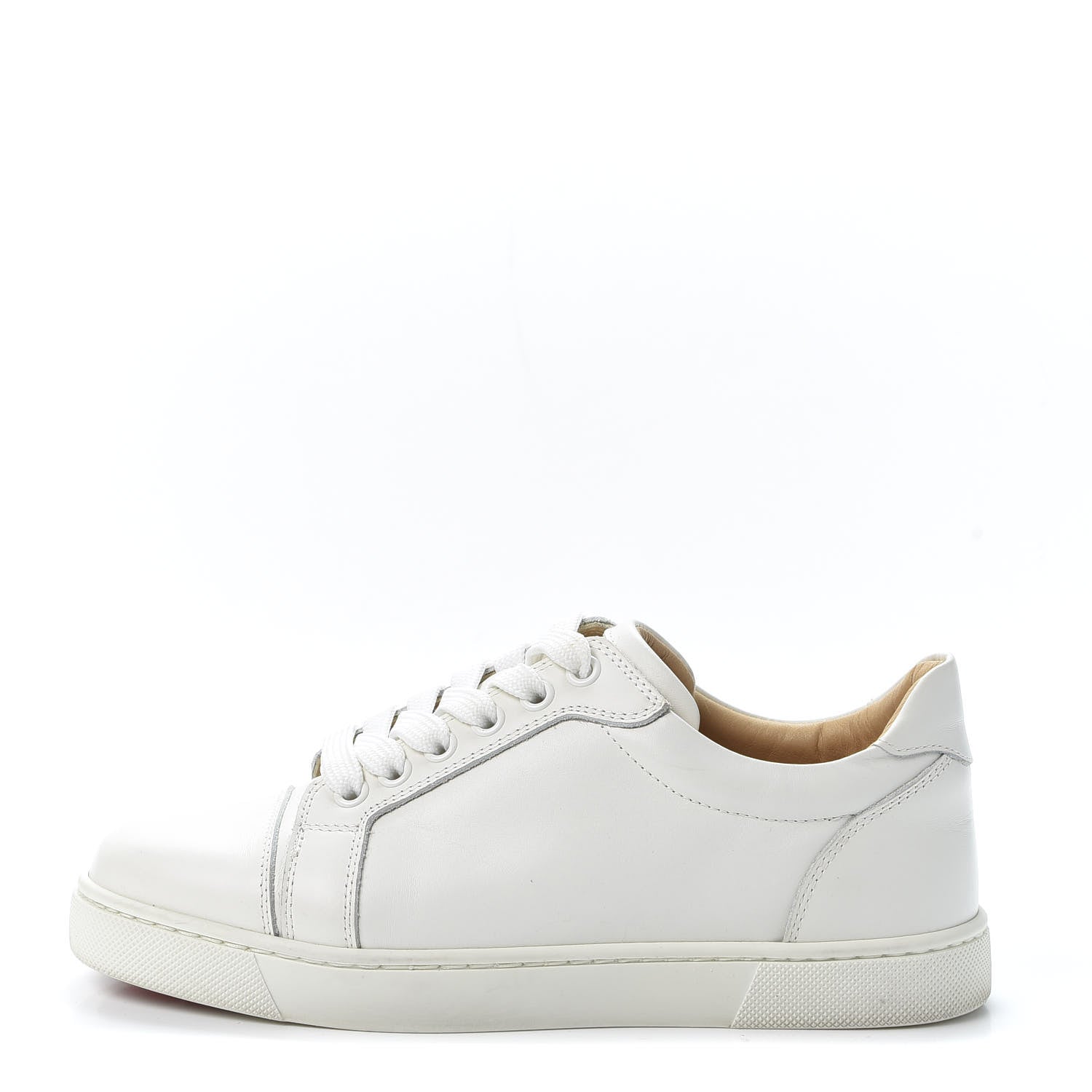 Christian Louboutin Calfskin Vieira Flat Sneakers 35.5 Latte 1 of 10