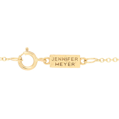 Jennifer Meyer 18K Yellow Gold Diamond Blue Boulder Opal Evil Eye Pendant Necklace 3 of 3