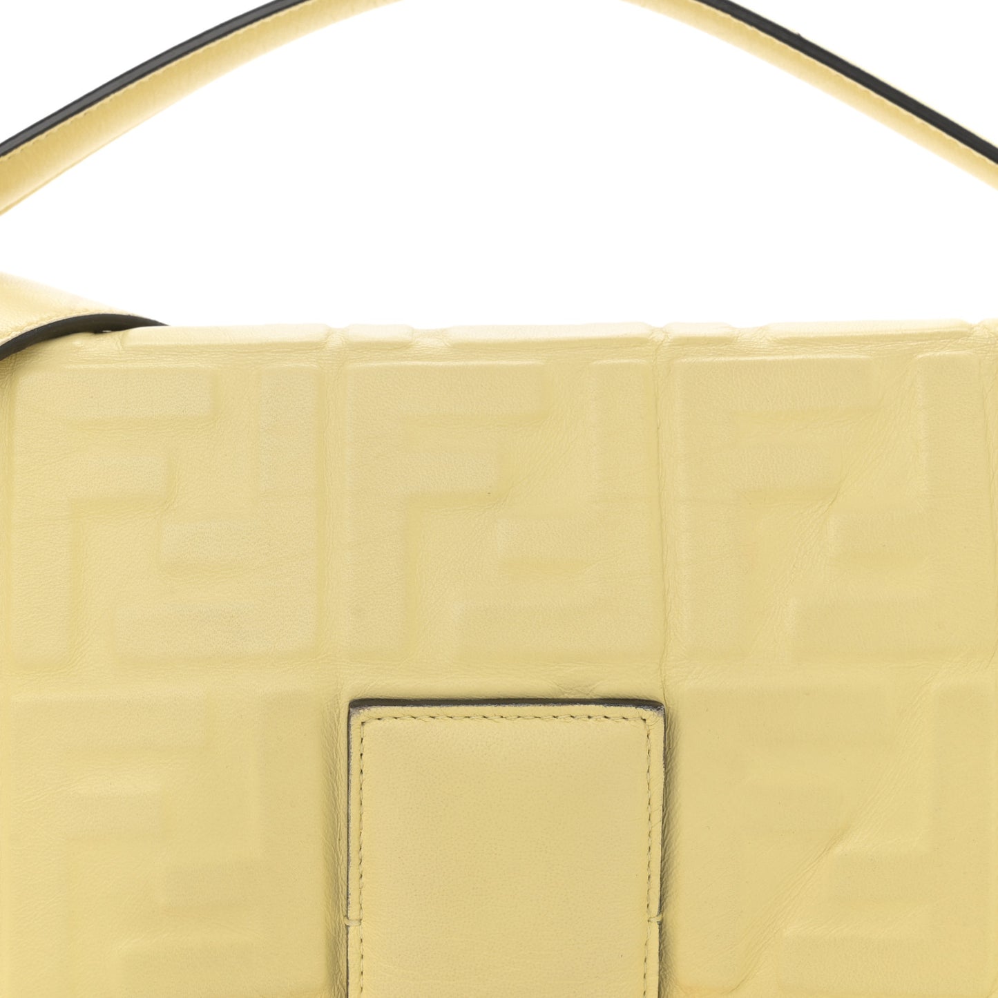 Nappa FF 1974 Embossed Large Baguette Banana