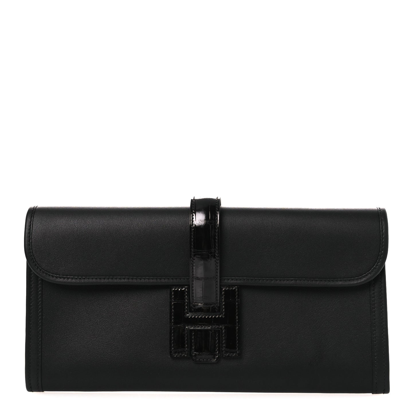 Swift Shiny Alligator Jige Elan 29 Touch Clutch Black